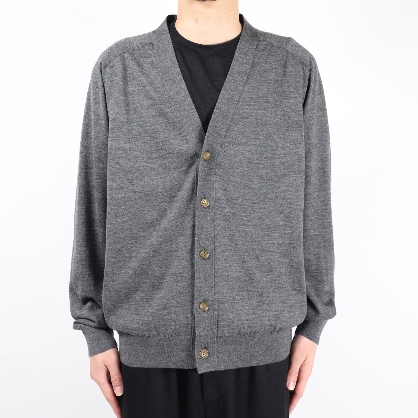 【UMEDA】16GG Wool V-neck Cardigan